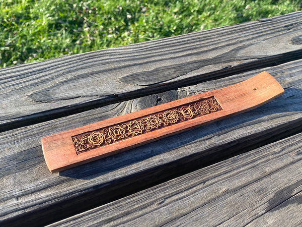 7 Chakra engraved Incense Holder